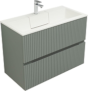 Тумба с раковиной Aquanet Джейн 90 332518 подвесная цвет Мисти грин