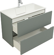 Тумба с раковиной Aquanet Джейн 90 332518 подвесная цвет Мисти грин-1