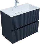 Тумба с раковиной Aquanet Джейн 80 332524 подвесная цвет Маренго-1