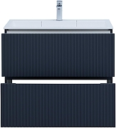 Тумба с раковиной Aquanet Джейн 80 332524 подвесная цвет Маренго-3