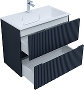 Тумба с раковиной Aquanet Джейн 80 332524 подвесная цвет Маренго-5