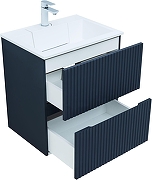 Тумба с раковиной Aquanet Джейн 60 332526 подвесная цвет Маренго-2