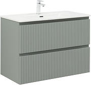 Тумба с раковиной Aquanet Джейн 90 332533 подвесная цвет Мисти грин