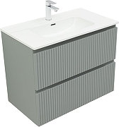 Тумба с раковиной Aquanet Джейн 80 332534 подвесная цвет Мисти грин-1