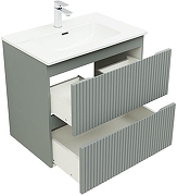 Тумба с раковиной Aquanet Джейн 70 332535 подвесная цвет Мисти грин-6