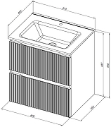 Тумба с раковиной Aquanet Джейн 60 332536 подвесная цвет Мисти грин-10