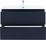 Тумба с раковиной Aquanet Джейн 100 332537 подвесная цвет Маренго-7