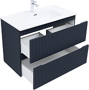 Тумба с раковиной Aquanet Джейн 90 332538 подвесная цвет Маренго-4