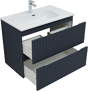 Тумба с раковиной Aquanet Джейн 80 332539 подвесная цвет Маренго-2