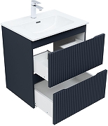 Тумба с раковиной Aquanet Джейн 60 332541 подвесная цвет Маренго-7