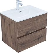 Тумба с раковиной Aquanet Алвита New 60 335685 подвесная цвет Дуб веллингтон табак-1
