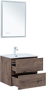 Тумба с раковиной Aquanet Алвита New 60 335685 подвесная цвет Дуб веллингтон табак-3