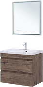 Тумба с раковиной Aquanet Нота New 75 335876 подвесная цвет Дуб веллингтон табак-8