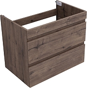 Тумба с раковиной Aquanet Нота New 75 335876 подвесная цвет Дуб веллингтон табак-9