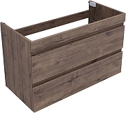 Тумба с раковиной Aquanet Нота New 100 335878 подвесная цвет Дуб веллингтон табак-9