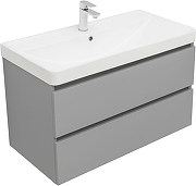 Тумба с раковиной Aquanet Вега 2.0 90 344748 подвесная цвет Мисти грин-1