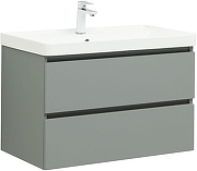 Тумба с раковиной Aquanet Вега 2.0 80 344749 подвесная цвет Мисти грин