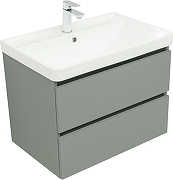 Тумба с раковиной Aquanet Вега 2.0 70 344750 подвесная цвет Мисти грин-1