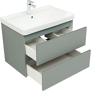 Тумба с раковиной Aquanet Вега 2.0 70 344750 подвесная цвет Мисти грин-2
