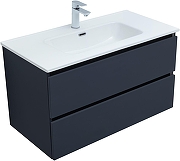 Тумба с раковиной Aquanet Вега 2.0 90 344760 подвесная цвет Маренго-1