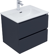 Тумба с раковиной Aquanet Вега 2.0 60 344761 подвесная цвет Маренго-1