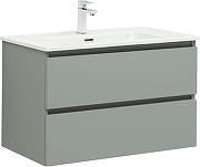 Тумба с раковиной Aquanet Вега 2.0 80 344769 подвесная цвет Мисти грин
