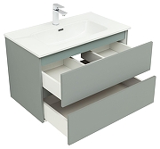 Тумба с раковиной Aquanet Вега 2.0 80 344769 подвесная цвет Мисти грин-2