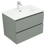 Тумба с раковиной Aquanet Вега 2.0 70 344770 подвесная цвет Мисти грин-1