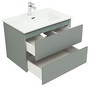 Тумба с раковиной Aquanet Вега 2.0 70 344770 подвесная цвет Мисти грин-2