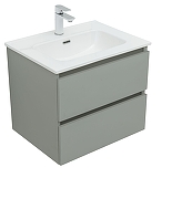Тумба с раковиной Aquanet Вега 2.0 60 344771 подвесная цвет Мисти грин-1