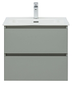 Тумба с раковиной Aquanet Вега 2.0 60 344771 подвесная цвет Мисти грин-2