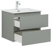 Тумба с раковиной Aquanet Вега 2.0 60 344771 подвесная цвет Мисти грин-6