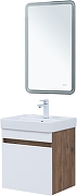 Тумба с раковиной Aquanet Оптима 50 345348 подвесная цвет Дуб рустикальный, Белый сатин-7