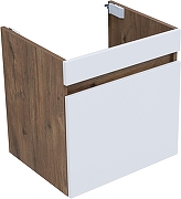 Тумба с раковиной Aquanet Оптима 50 345348 подвесная цвет Дуб рустикальный, Белый сатин-8