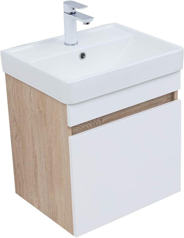 Тумба с раковиной Aquanet Оптима 50 345350 подвесная 