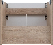 Тумба с раковиной Aquanet Оптима 60 345354 подвесная цвет Дуб светлый, Белый сатин-8