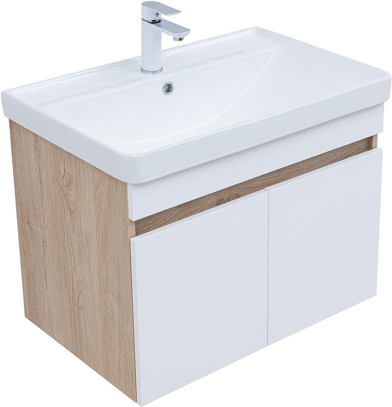 Тумба с раковиной Aquanet Оптима 70 345358 подвесная 