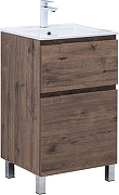 Тумба с раковиной Aquanet Алвита New 50 345674 цвет Дуб веллингтон табак