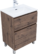 Тумба с раковиной Aquanet Алвита New 60 345676 цвет Дуб веллингтон табак