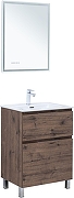 Тумба с раковиной Aquanet Алвита New 60 345676 цвет Дуб веллингтон табак-4