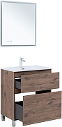 Тумба с раковиной Aquanet Алвита New 70 345678 цвет Дуб веллингтон табак-3