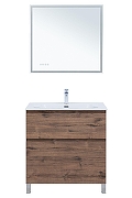 Тумба с раковиной Aquanet Алвита New 80 345680 цвет Дуб веллингтон табак-3