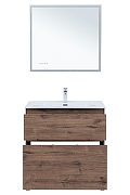 Тумба с раковиной Aquanet Алвита New 80 345680 цвет Дуб веллингтон табак-4