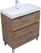 Тумба с раковиной Aquanet Алвита New 70 345688 цвет Дуб веллингтон табак