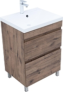 Тумба с раковиной Aquanet Нота New 60 345797 цвет Дуб веллингтон табак