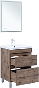 Тумба с раковиной Aquanet Нота New 60 345797 цвет Дуб веллингтон табак-2