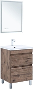 Тумба с раковиной Aquanet Нота New 60 345797 цвет Дуб веллингтон табак-4