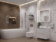 Столешница под раковину Aquanet Flat 70 345763 цвет Мрамор-6