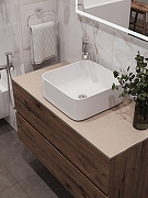 Столешница под раковину Aquanet Flat 100 345786 цвет Бежевый-2
