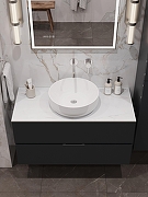 Столешница под раковину Aquanet Flat 100 345787 цвет Мрамор-3